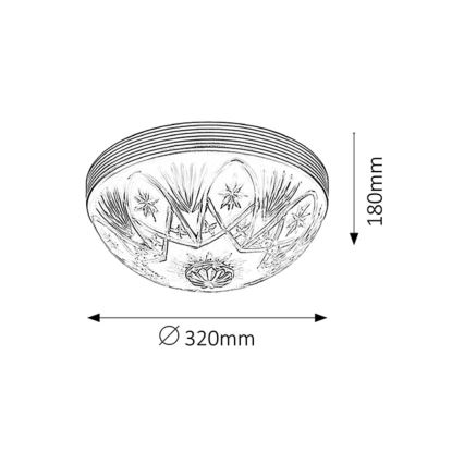 Rabalux - Plafoniera 2xE27/60W/230V