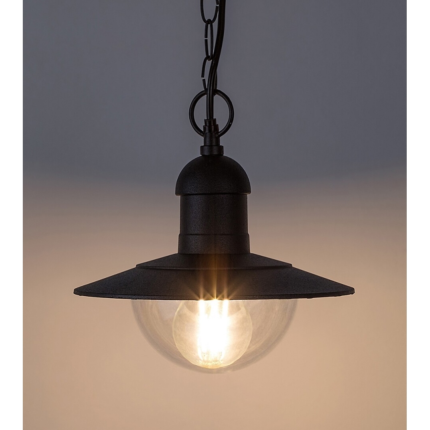 Rabalux - Lampada a sospensione da esterno 1xE27/60W nera IP44