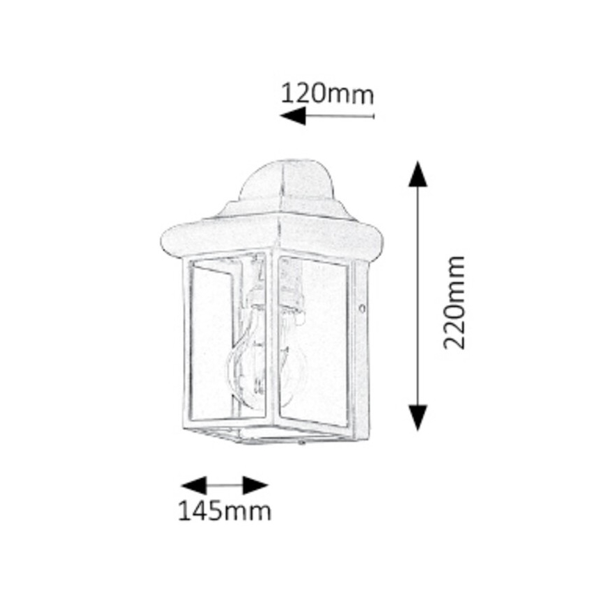 Rabalux - Applique da esterno 1xE27/60W/230V IP43