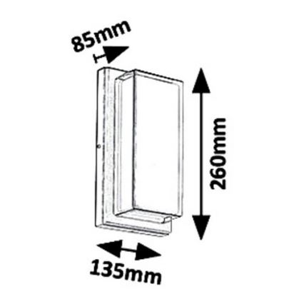 Rabalux 8830 - Applique murale LED extérieure ANDORRA LED/12W/230V IP54