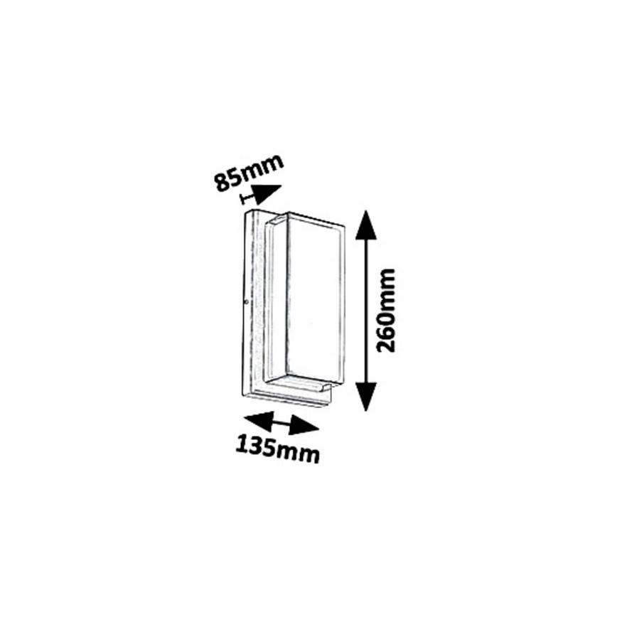 Rabalux 8830 - Applique murale LED extérieure ANDORRA LED/12W/230V IP54