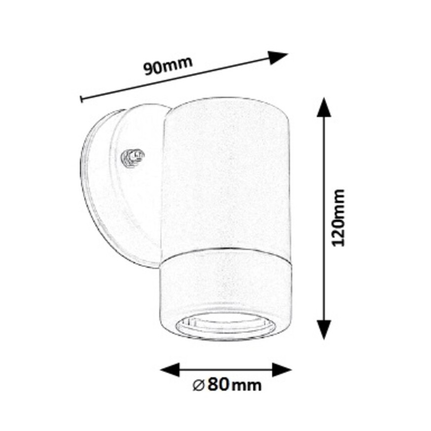 Applique da esterno 1xGU10/10W/230V IP44 nero