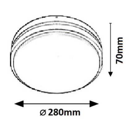 Rabalux - Plafonnier d'extérieur LED HAMBURG LED/12W/230V IP44