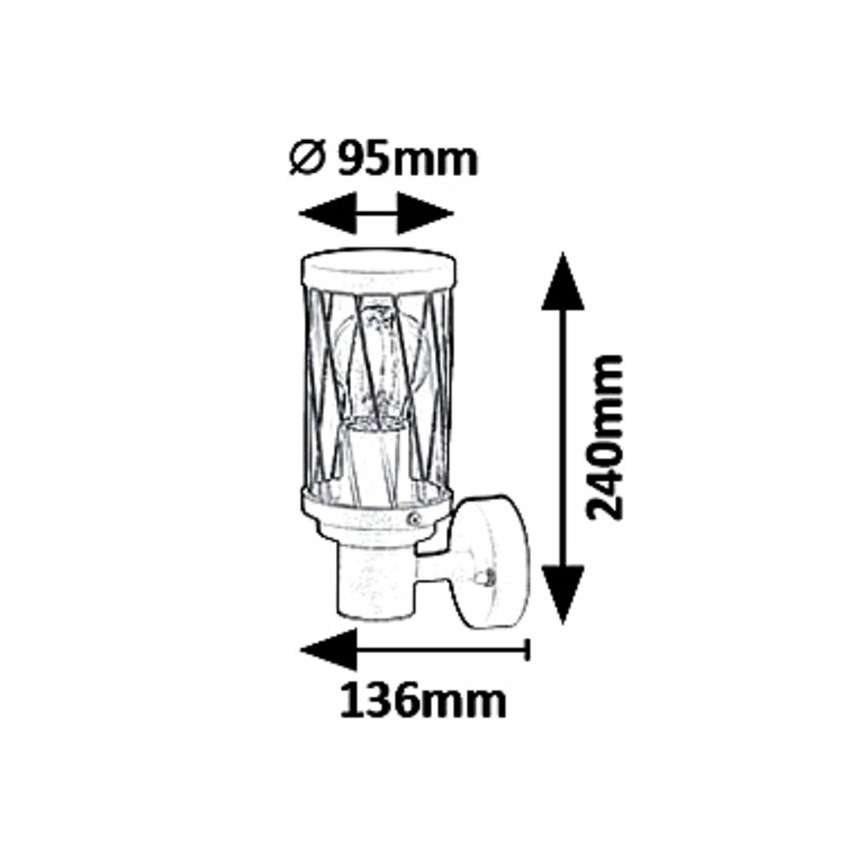Rabalux - Applique da esterno 1xE27/40W/230V IP44