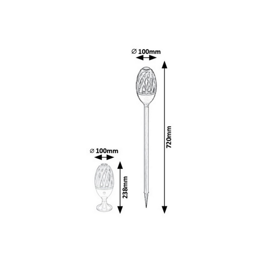 Rabalux - Luminaire LED extérieur LED/5W/ avec batterie rechargeable via USB IP65