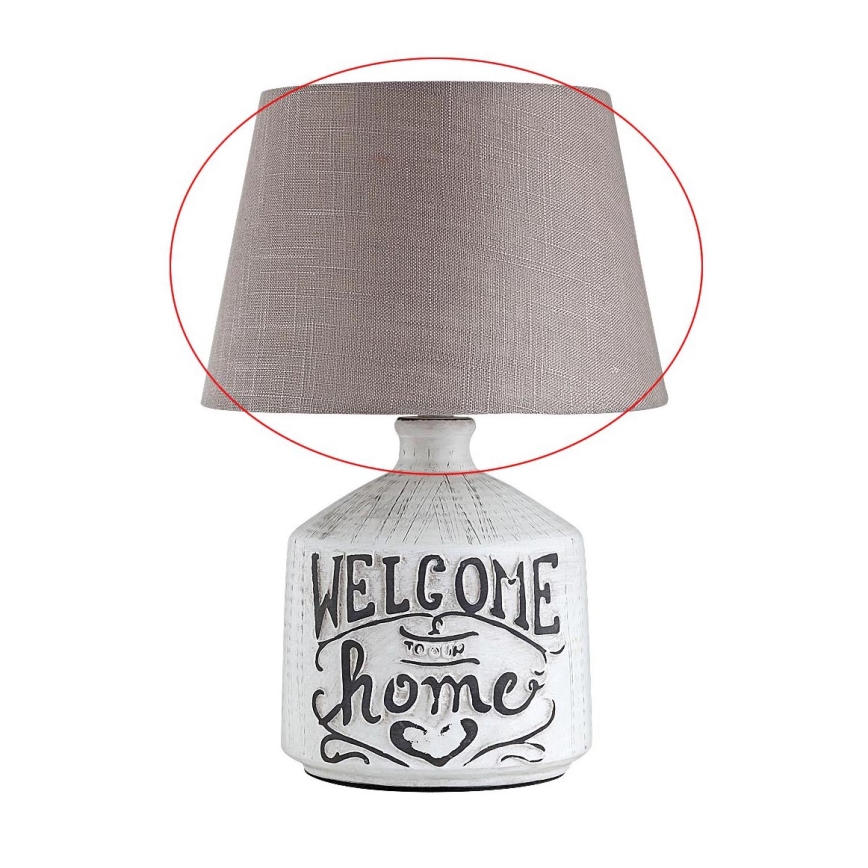 Rabalux - Abat-jour de rechange pour lampe de table PETRA E14 marron/blanc