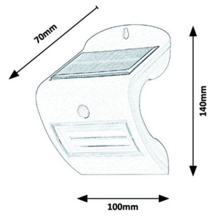 Rabalux - Applique a LED solare con sensore IP44 1200 mAh