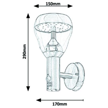 Rabalux - Applique LED da esterno con sensore LED/8,5W/230V IP44