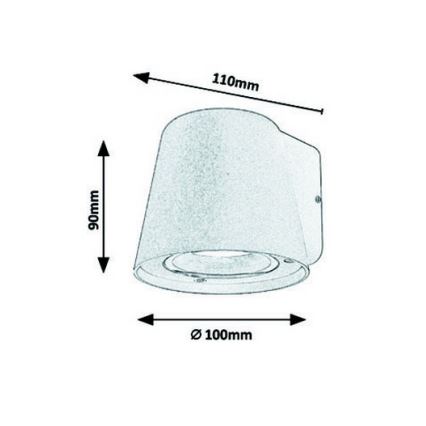 Rabalux - Applique murale extérieure 1xGU10/35W/230V IP54 noire