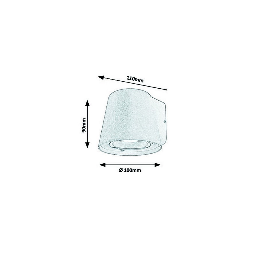Rabalux - Applique murale extérieure 1xGU10/35W/230V IP54 noire