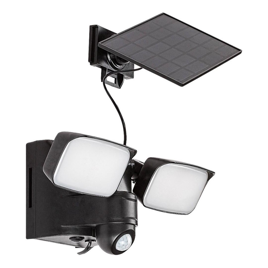 Rabalux - Applique murale solaire LED flexible avec capteur et panneau externe 2xLED/5W/3,7V IP54 noir 600 mAh