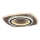 Rabalux - Dimmbare LED-Deckenleuchte, 60 W, 230 V, 3000/4000/6000 K, mattchrom/schwarz + Fernbedienung, 48x48 cm