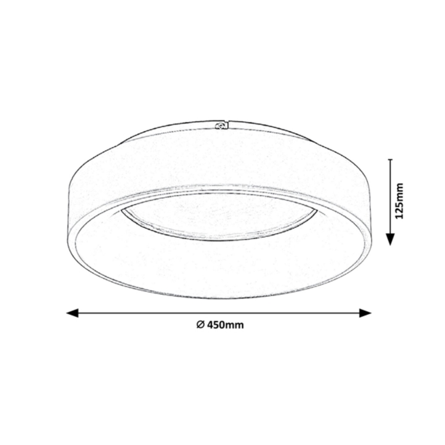 Rabalux - Dimmbare LED-Deckenleuchte LED/24W/230V rund 3000-6000K + Fernbedienung