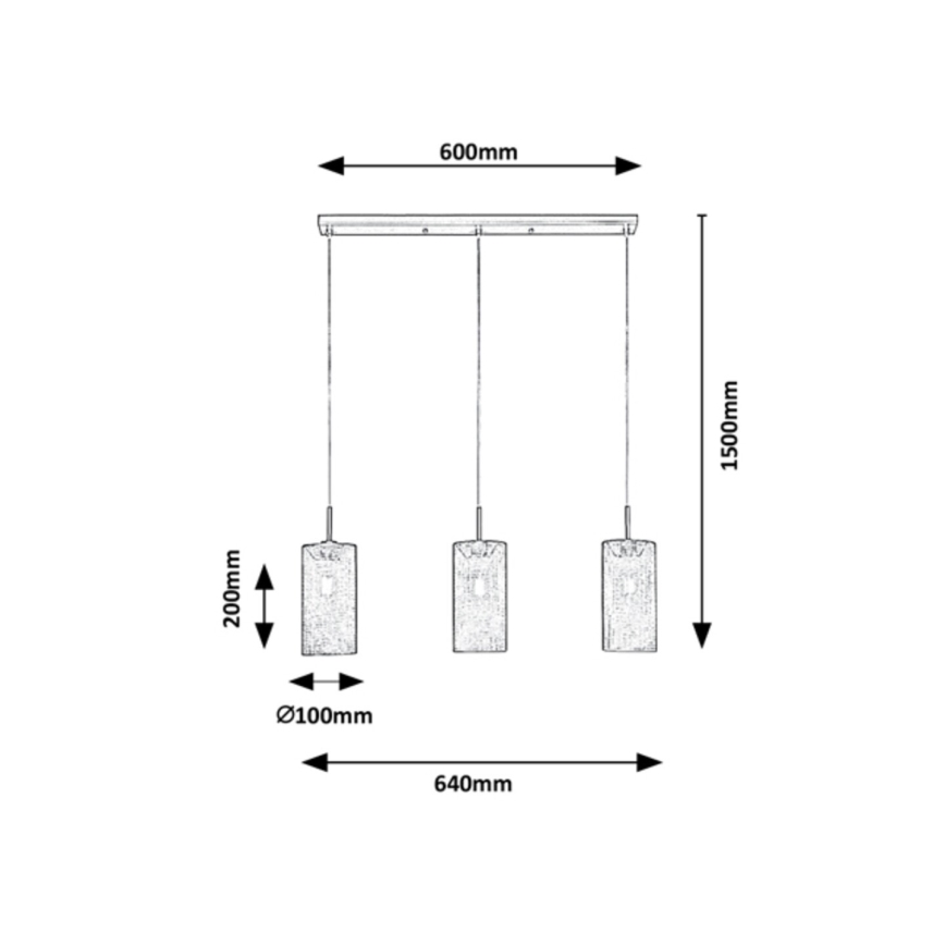 Rabalux - Kronleuchter an Schnur 3xE14/25W/230V