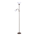 Rabalux - Lampada da terra 1xE27/100W+1xE14/25W/230V marrone