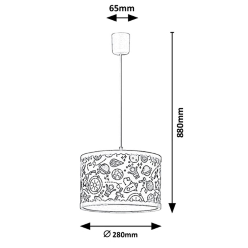 Rabalux - Lampadario a sospensione per bambini 1xE27/40W/230V blu