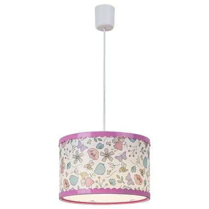 Rabalux - Lampadario a sospensione per bambini 1xE27/40W/230V rosa