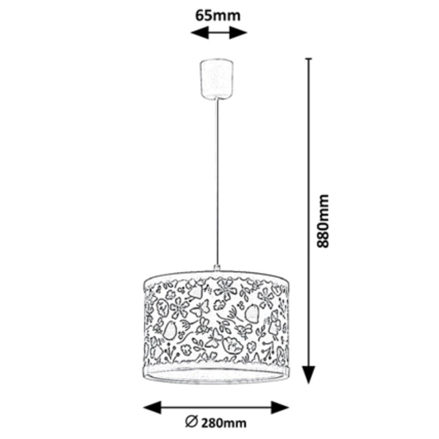 Rabalux - Lampadario a sospensione per bambini 1xE27/40W/230V rosa