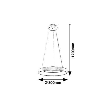 Rabalux - Lampadario LED a sospensione con filo CARMELLA LED/80W/230V
