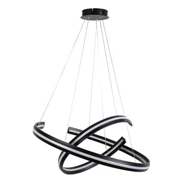 Rabalux - Lampadario LED dimmerabile a cavo LED/80W/230V 3000-6500K nero + telecomando