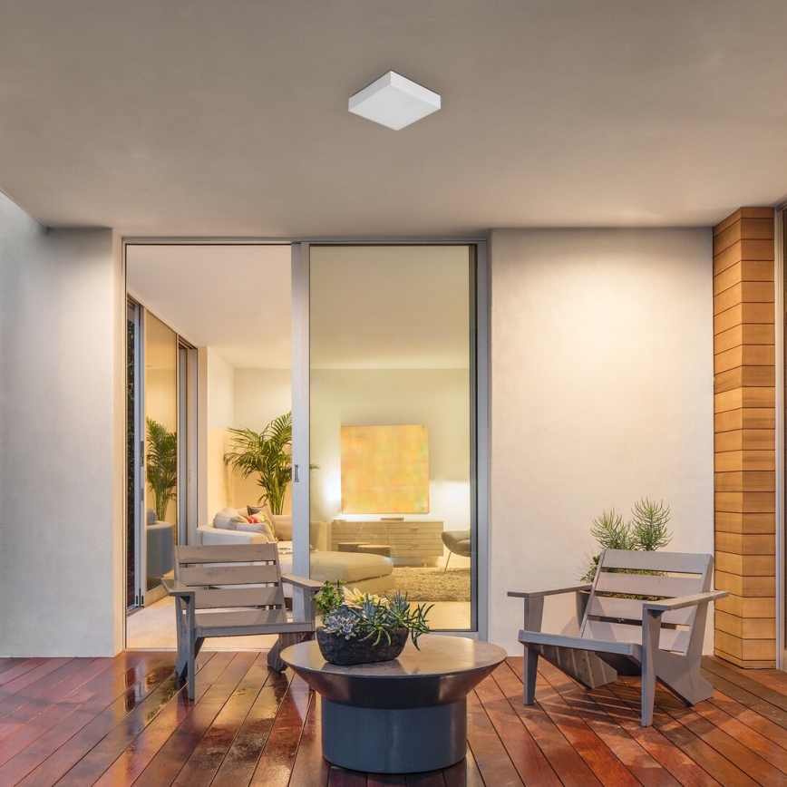 Rabalux - LED-Badezimmer-Deckenleuchte LED/18W/230V 2800-6000K IP44 weiß 17,5x17,5 cm