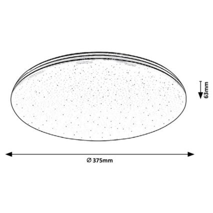 Rabalux - LED-Badezimmer-Deckenleuchte, 30 W, 230 V, IP44, Ø 37,5 cm