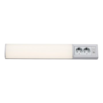 Rabalux - LED-Küchenunterbauleuchte mit 2 Steckdosen LED/10W/230V 4000K 50 cm weiß