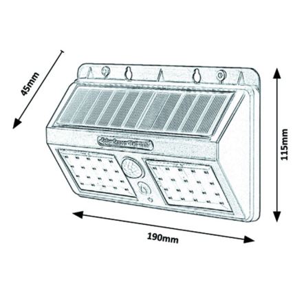 Rabalux - LED-Solar-Wandleuchte mit Sensor IP44