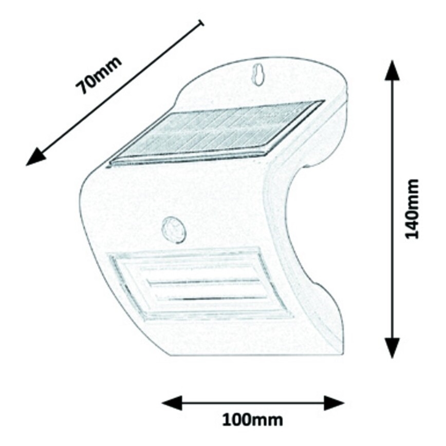 Rabalux - LED-Solarwandleuchte mit Sensor IP44