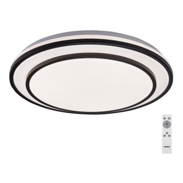 Rabalux - Plafoniera dimmerabile a LED/40W/230V 3000-6500K nera Ø 49 cm + telecomando