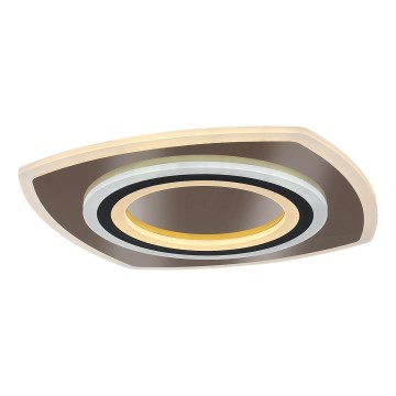 Rabalux - Plafoniera dimmerabile LED/60W/230V 3000/4000/6000K cromo opaco/nero + telecomando 48x48 cm