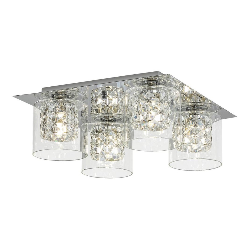 Rabalux - Plafoniera in cristallo 4xG9/40W/230V 37x37 cm