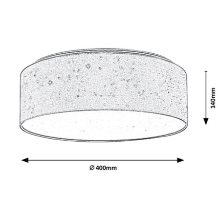 Rabalux - Plafoniera LED 22W/230V, colore crema, Ø 40 cm