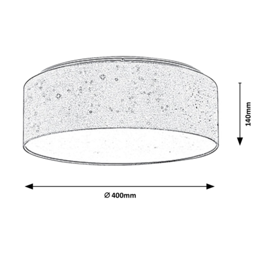 Rabalux - Plafoniera LED 22W/230V, colore crema, Ø 40 cm