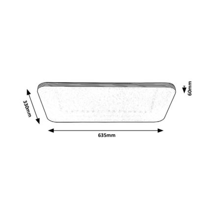 Rabalux - Plafoniera LED/36W/230V 33x63,5 cm