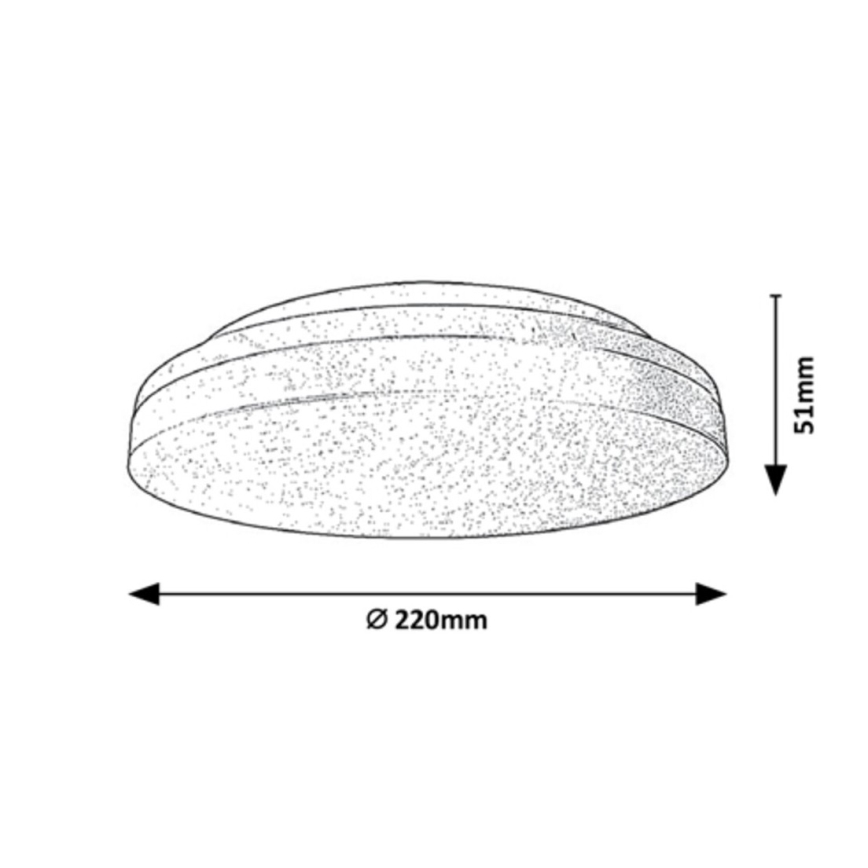 Rabalux - Plafoniera LED da bagno LED/18W/230V IP54 3000K/4000K/6000K