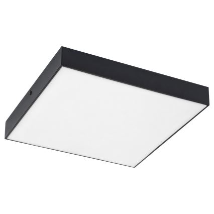 Rabalux - Plafoniera LED 18W/230V 3000-6000K IP44 nera 17,5x17,5 cm