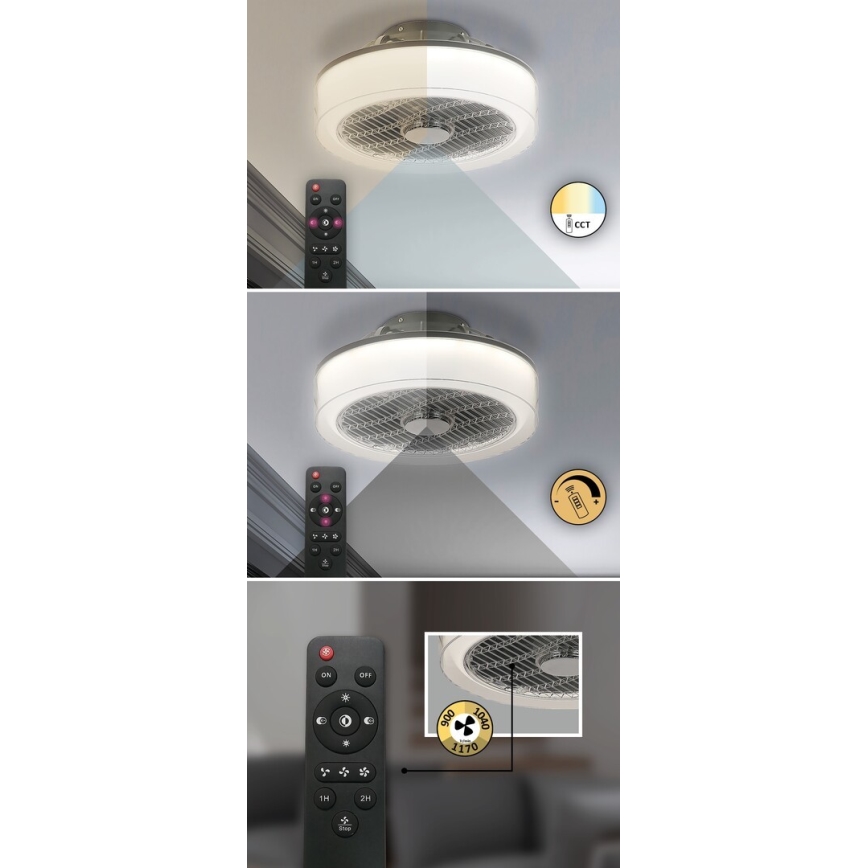 Rabalux -  Plafoniera LED dimmerabile con ventilatore LED/30W/230V + TC 3000-6000K