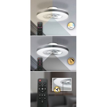Rabalux - Plafoniera LED dimmerabile con ventilatore LED/40W/230V + TC 3000-6500K
