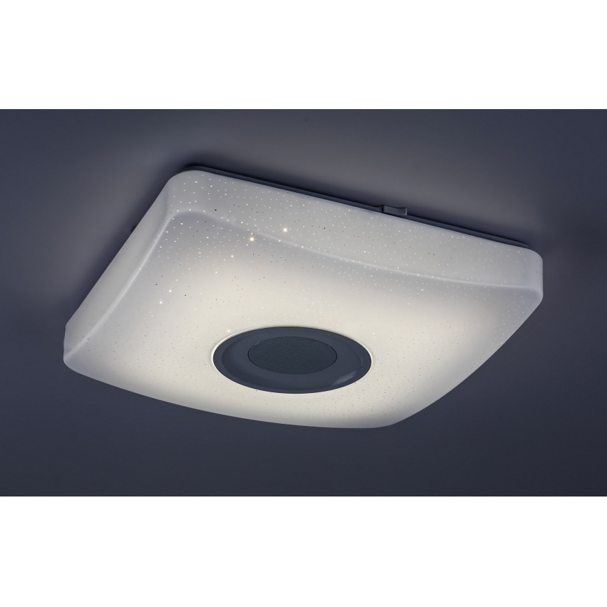 Rabalux - Plafoniera LED RGB dimmerabile con altoparlante LED/18W/230V 3000-6000K Bluetooth + telecomando 36,5x36,5 cm