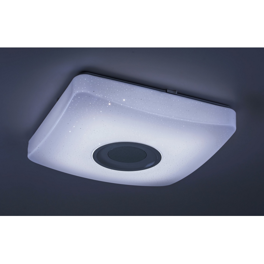Rabalux - Plafoniera LED RGB dimmerabile con altoparlante LED/18W/230V 3000-6000K Bluetooth + telecomando 36,5x36,5 cm