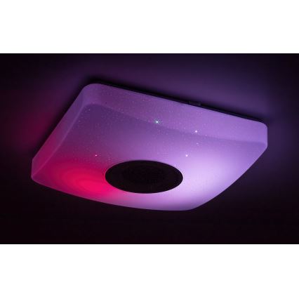 Rabalux - Plafoniera LED RGB dimmerabile con altoparlante LED/18W/230V 3000-6000K Bluetooth + telecomando 36,5x36,5 cm