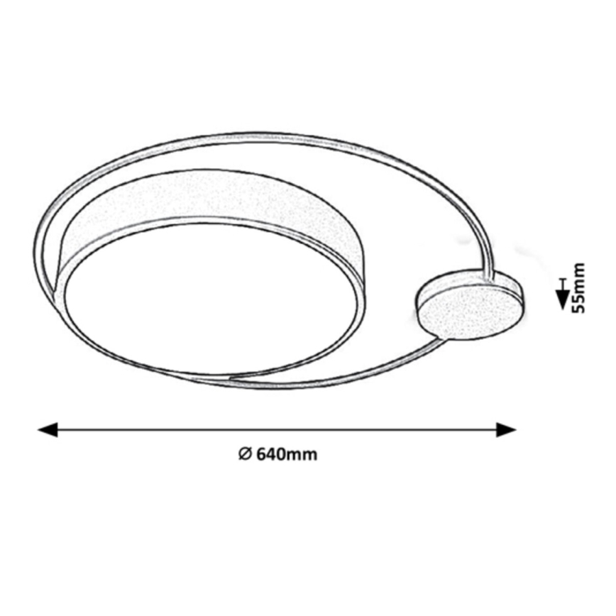 Rabalux - Plafonnier 2xLED/48W/230V