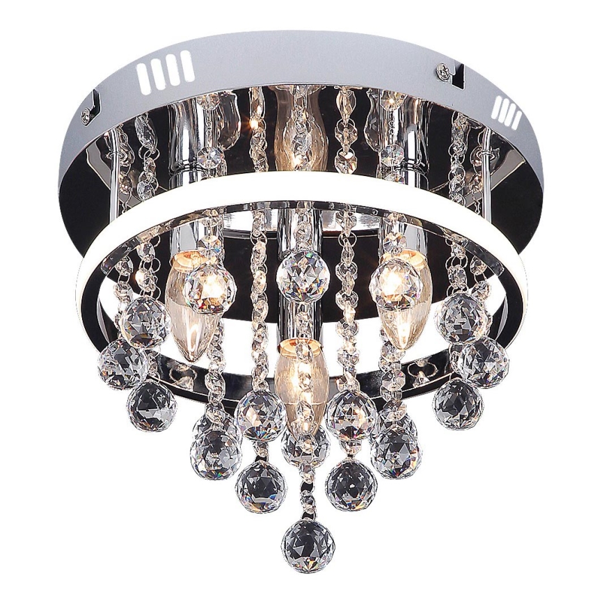 Rabalux - Plafonnier affleurant en cristal, LED 20 W/230 V + 3 × E14 40 W, diamètre 30 cm
