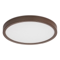Rabalux - Plafonnier de salle de bains LED 18W/230V 3000/4000/6000K Ø 29 cm IP44 marron