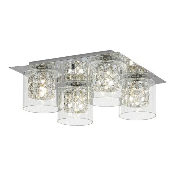 Rabalux - Plafonnier en cristal 4xG9/40W/230V 37x37 cm