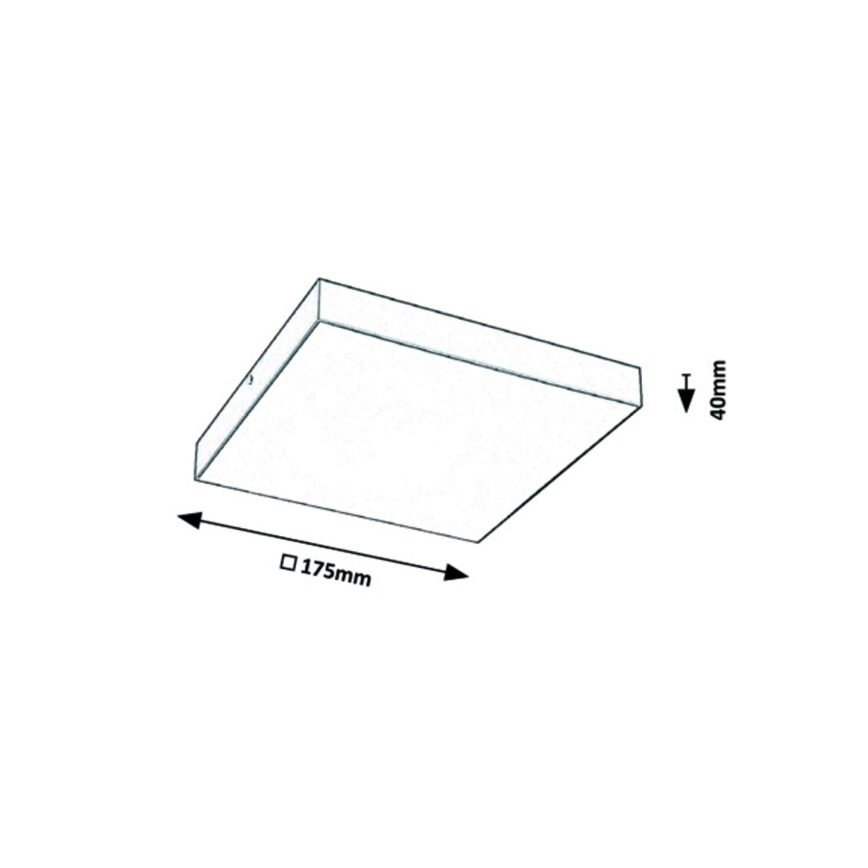 Rabalux - Plafonnier LED pour salle de bains LED/18W/230V 2800-6000K IP44 blanc 17,5x17,5 cm