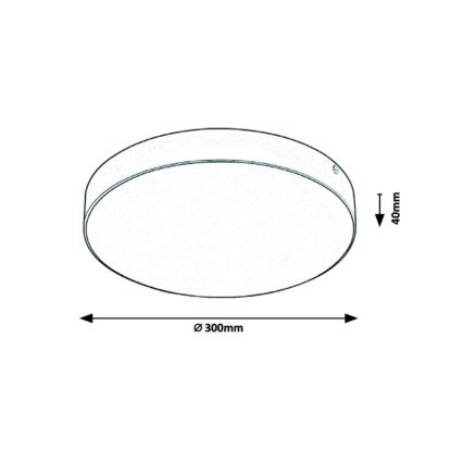 Rabalux - Plafonnier salle de bain LED/24W/230V 2800K/4000K/6000K IP44 noir