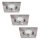 Rabalux - Set da 3 faretti LED da incasso per bagno 1xGU10/3W/230V IP44
