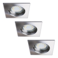 Rabalux - Set da 3 faretti LED da incasso per il bagno 1x GU10/3W/230V IP44